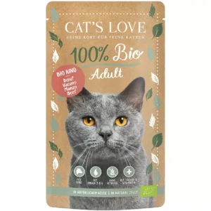 CAT’S LOVE 100% BIO ADULTO VACUNO SOBRE 100GR